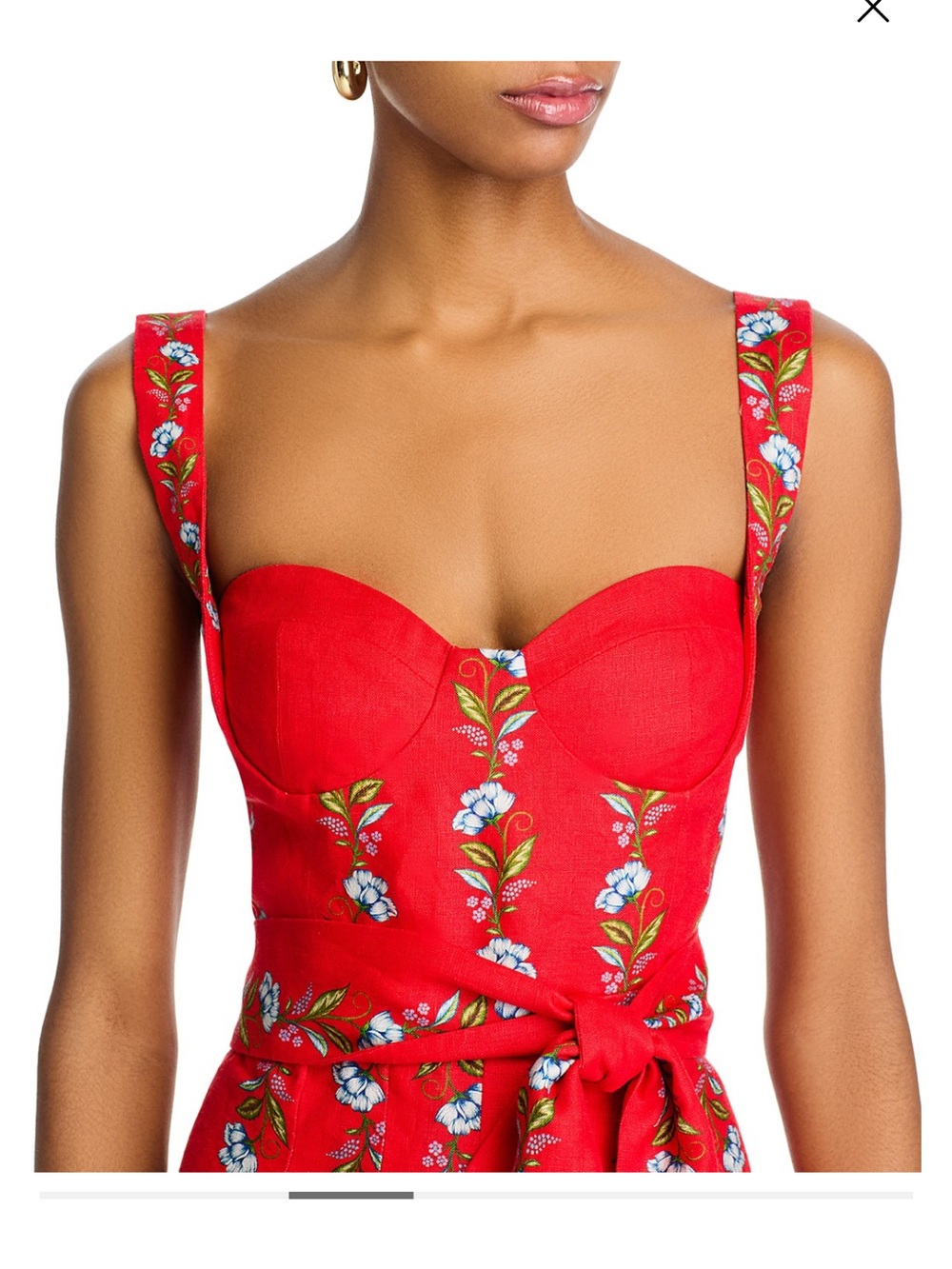 NWT FARM Rio Floral Sweet Bloom Bouquet Red Mini Dress Small - Picture 5 of 10